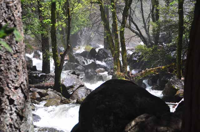 the spray from Bridal Veil Fall